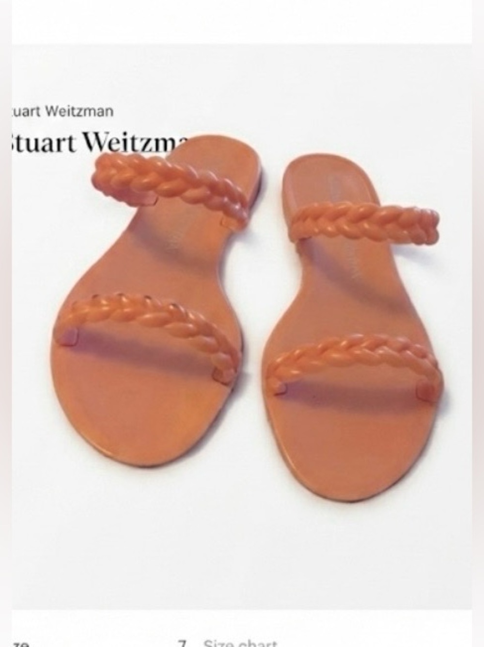 Stuart Weitzman Braided Jelly Slide Sandals - Size 7